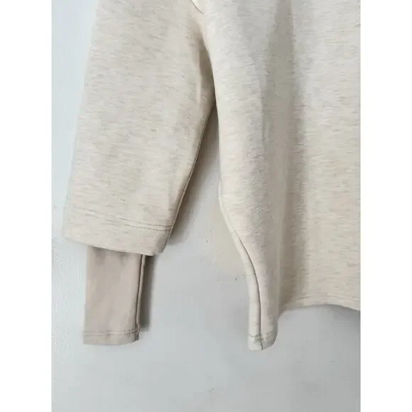 NWT OGL FuzzLuxe Mockneck Sleeve Warmer Top Heather Beige Women’s Size XS - Picture 5 of 6